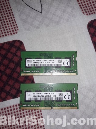 Laptop RAM 2666mhz 4+4=8GB DDR4 SK hynix